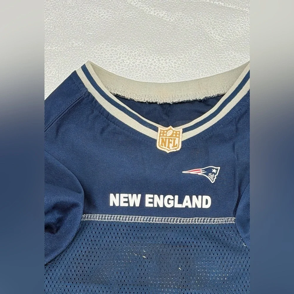 New England Patriots Dog Jersey NFL Pet Shirt Size Small Navy Blue Mesh